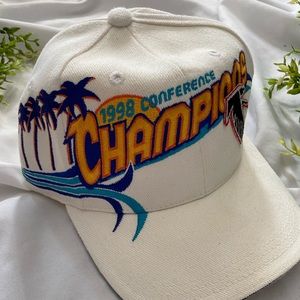 1998 atl falcons conference championship hat